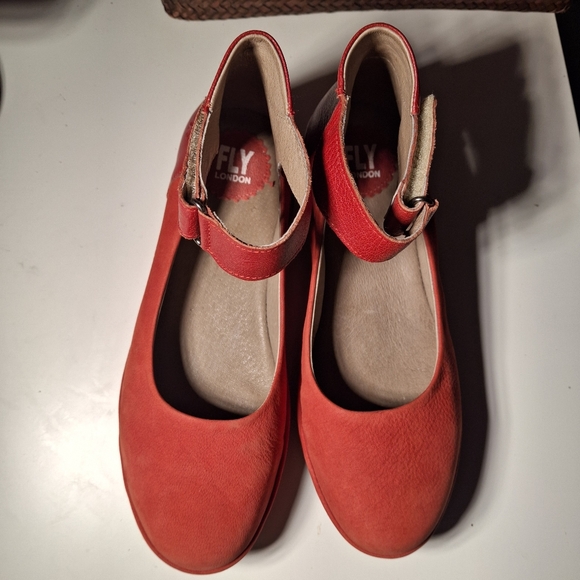 Fly London "Bana661Fly" Red Shoes - Picture 5 of 8